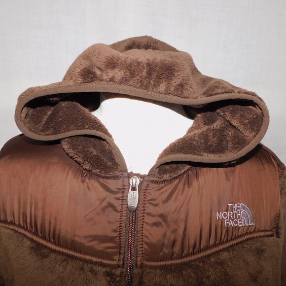 The North Face Womens L Chocolate Brown OSO Full Zip Hooded Fleece Hoodie Jacket - Picture 2 of 13